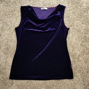 Natori purple cowl neck top size S
